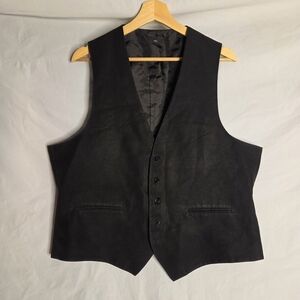 Classic Black Button-Up Vest